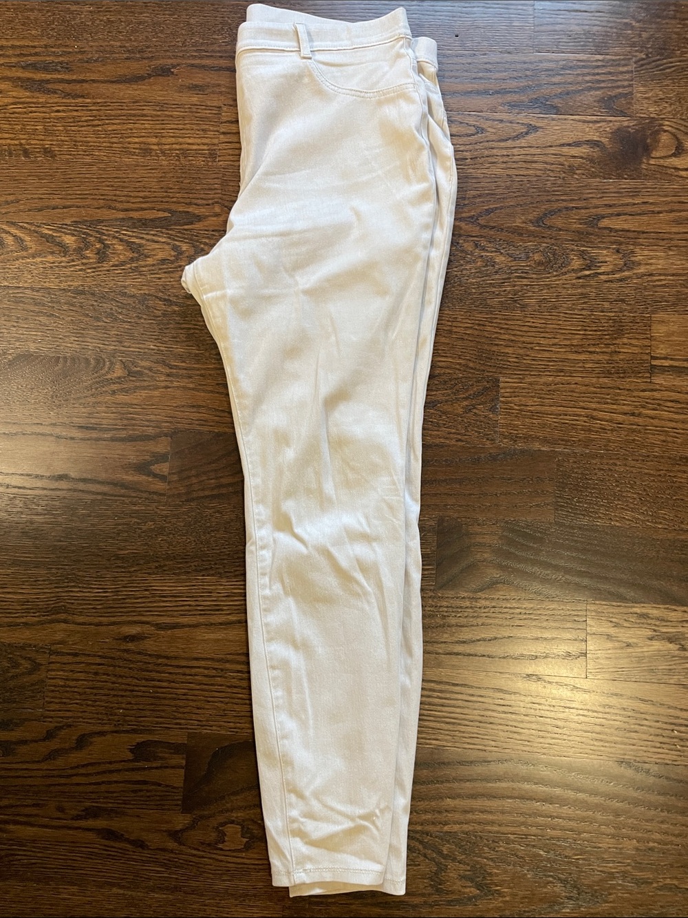 Women's Cream Stretch Skinny Pull On Pants